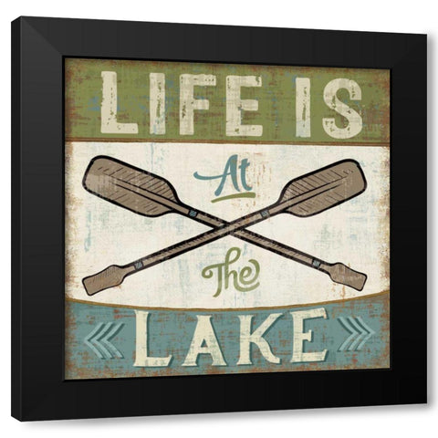 By the Lake I Black Modern Wood Framed Art Print by Pela Studio