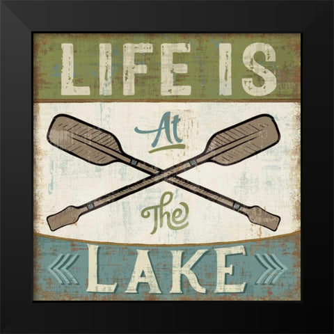 By the Lake I Black Modern Wood Framed Art Print by Pela Studio