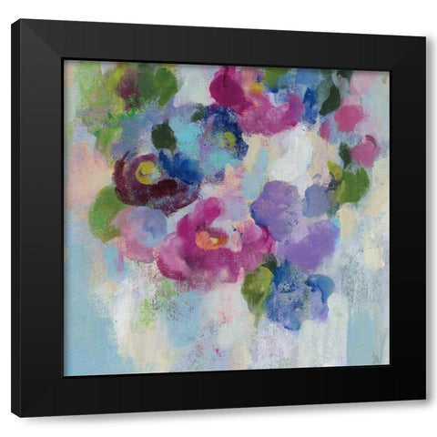 Pink and Blue II Black Modern Wood Framed Art Print by Vassileva, Silvia