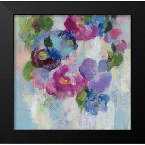 Pink and Blue II Black Modern Wood Framed Art Print by Vassileva, Silvia