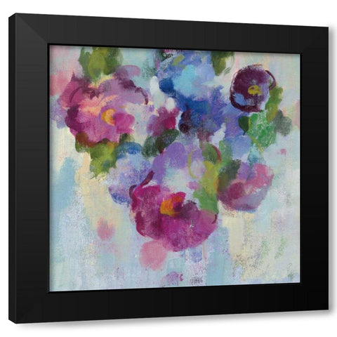 Pink and Blue III Black Modern Wood Framed Art Print by Vassileva, Silvia