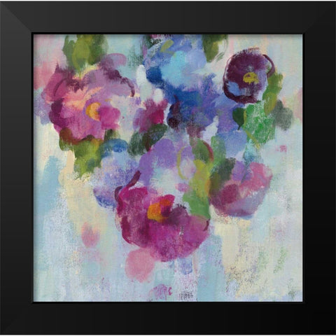 Pink and Blue III Black Modern Wood Framed Art Print by Vassileva, Silvia