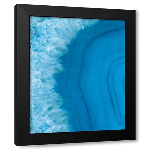 Agate Geode I Black Modern Wood Framed Art Print by Wild Apple Portfolio