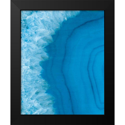 Agate Geode I Black Modern Wood Framed Art Print by Wild Apple Portfolio