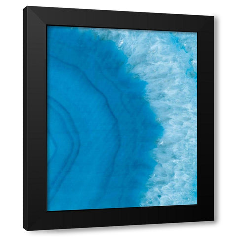 Agate Geode II Black Modern Wood Framed Art Print by Wild Apple Portfolio