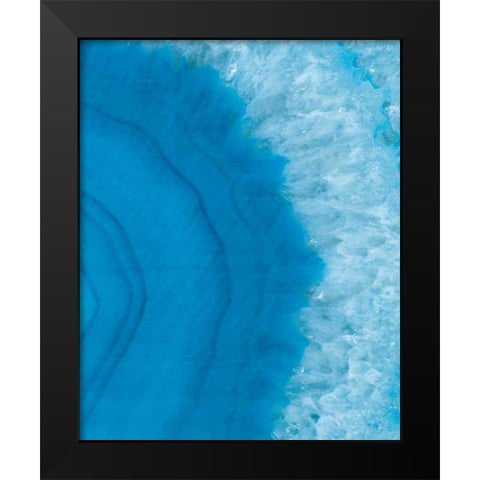 Agate Geode II Black Modern Wood Framed Art Print by Wild Apple Portfolio