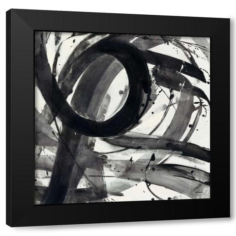 Roller Coaster II on White  Black Modern Wood Framed Art Print by Hristova, Albena