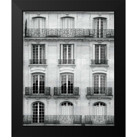 Across the Street I Black Modern Wood Framed Art Print by Marshall, Laura