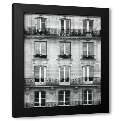 Across the Street II  Black Modern Wood Framed Art Print by Marshall, Laura