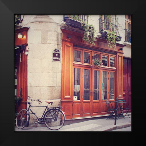 Rue Chanoinesse Black Modern Wood Framed Art Print by Marshall, Laura