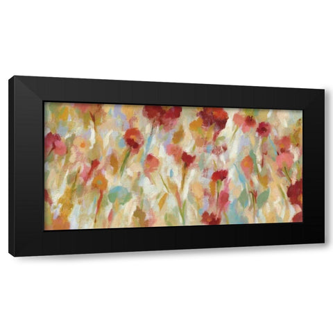 Breezy Floral I Black Modern Wood Framed Art Print with Double Matting by Vassileva, Silvia