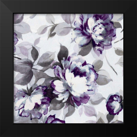 Scent of Roses Plum II  Black Modern Wood Framed Art Print by Wild Apple Portfolio