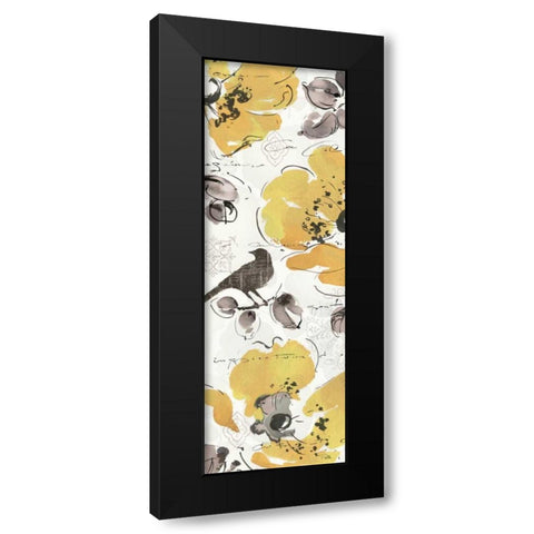 Watercolorful V Black Modern Wood Framed Art Print by Pela Studio