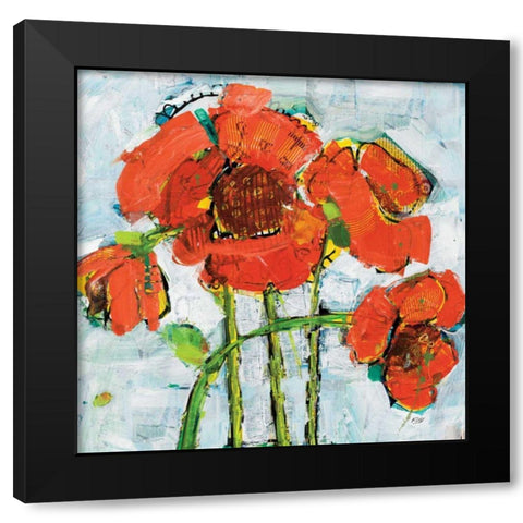 POP Square v.2 Black Modern Wood Framed Art Print with Double Matting by Day, Kellie