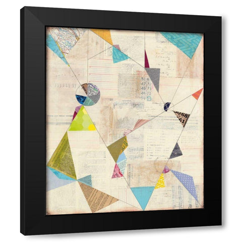 Geometric Background I Black Modern Wood Framed Art Print with Double Matting by Prahl, Courtney