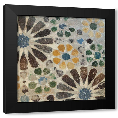 Alhambra Tile II Black Modern Wood Framed Art Print with Double Matting by Schlabach, Sue