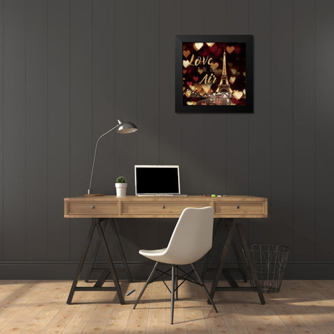 Love is in the Air  Black Modern Wood Framed Art Print by Marshall, Laura