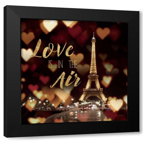 Love is in the Air  Black Modern Wood Framed Art Print by Marshall, Laura