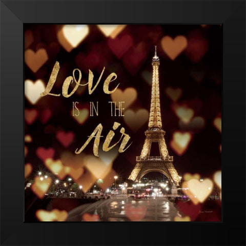 Love is in the Air  Black Modern Wood Framed Art Print by Marshall, Laura