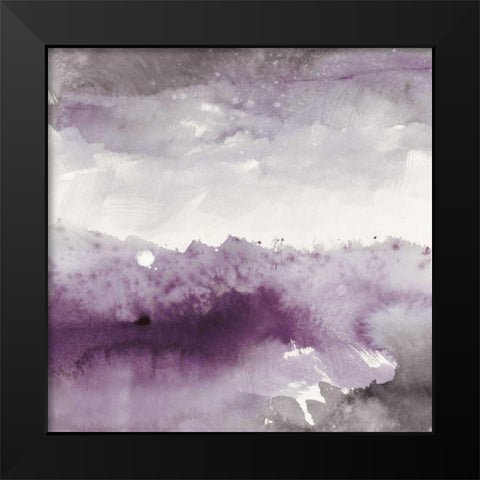 Midnight at the Lake II Amethyst and Grey Black Modern Wood Framed Art Print by Schick, Mike