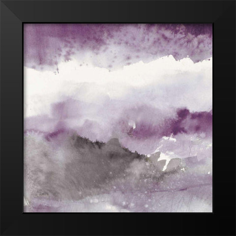 Midnight at the Lake III Amethyst and Grey Black Modern Wood Framed Art Print by Schick, Mike