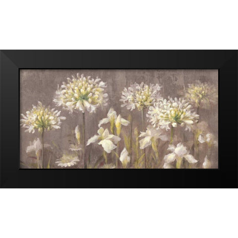 Spring Blossoms Neutral II Black Modern Wood Framed Art Print by Nai, Danhui