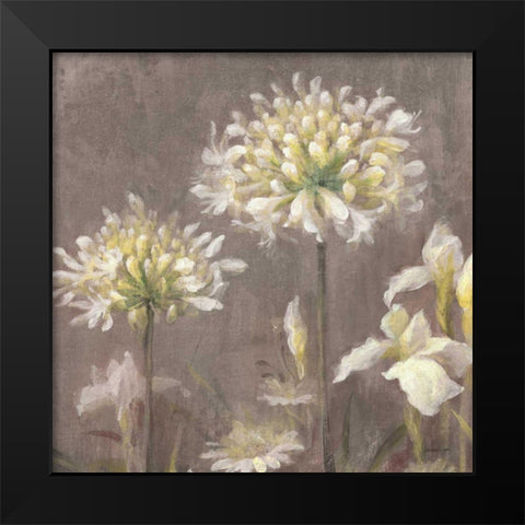 Spring Blossoms Neutral III Black Modern Wood Framed Art Print by Nai, Danhui