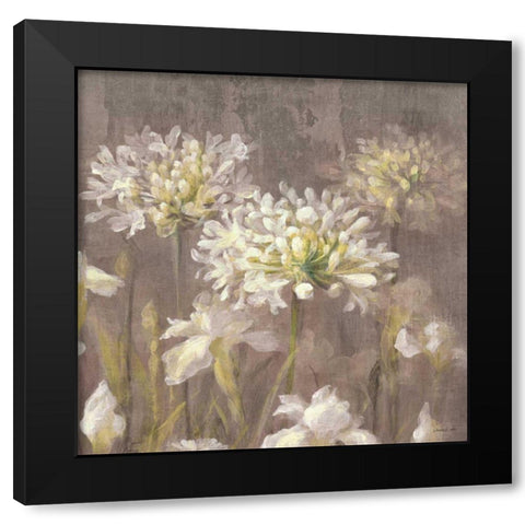 Spring Blossoms Neutral IV Black Modern Wood Framed Art Print with Double Matting by Nai, Danhui