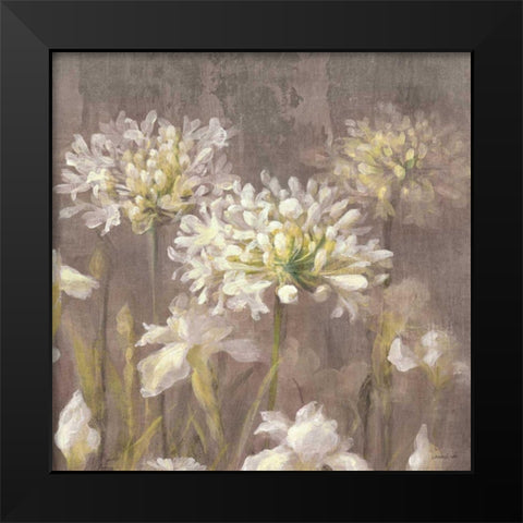 Spring Blossoms Neutral IV Black Modern Wood Framed Art Print by Nai, Danhui