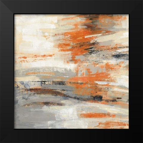 Golden Dust Crop Orange Black Modern Wood Framed Art Print by Vassileva, Silvia