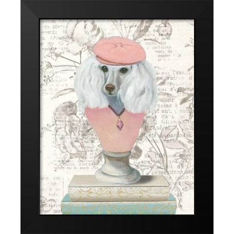 Canine Couture Newsprint IV Black Modern Wood Framed Art Print by Adams, Emily