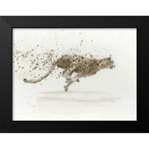 Cheetah v.2 Black Modern Wood Framed Art Print by Wiens, James
