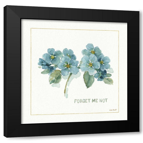 My Greenhouse Forget Me Not Black Modern Wood Framed Art Print by Audit, Lisa