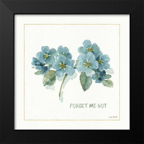 My Greenhouse Forget Me Not Black Modern Wood Framed Art Print by Audit, Lisa
