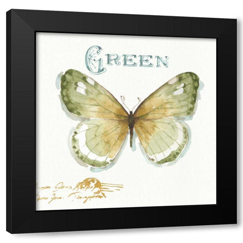 My Greenhouse Butterflies IV Black Modern Wood Framed Art Print by Audit, Lisa