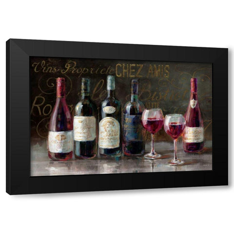 Bistro Reds v.2  Black Modern Wood Framed Art Print with Double Matting by Nai, Danhui