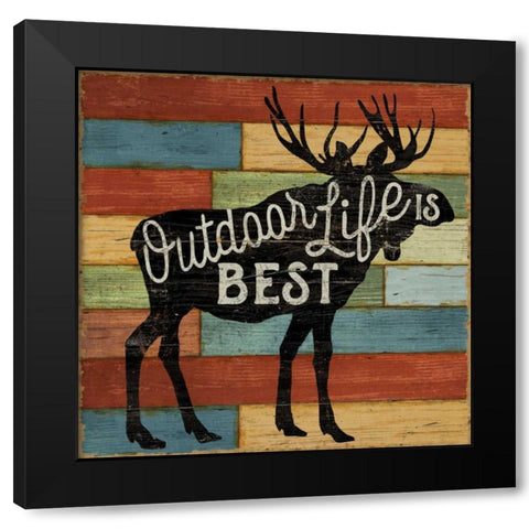 Lake Lodge I Black Modern Wood Framed Art Print with Double Matting by Schlabach, Sue