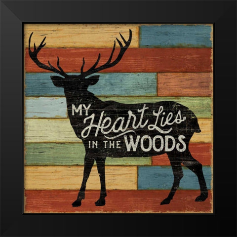 Lake Lodge II Black Modern Wood Framed Art Print by Schlabach, Sue