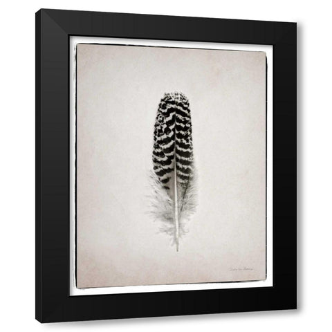 Feather I BW  Black Modern Wood Framed Art Print with Double Matting by Van Swearingen, Debra