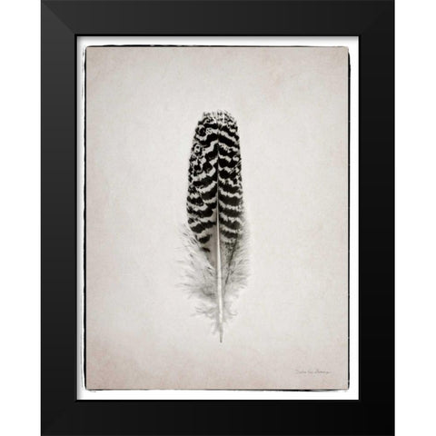 Feather I BW  Black Modern Wood Framed Art Print by Van Swearingen, Debra