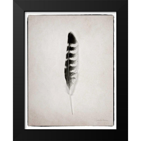 Feather IV BW  Black Modern Wood Framed Art Print by Van Swearingen, Debra
