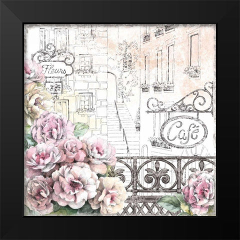 Paris Roses I Black Modern Wood Framed Art Print by Grove, Beth