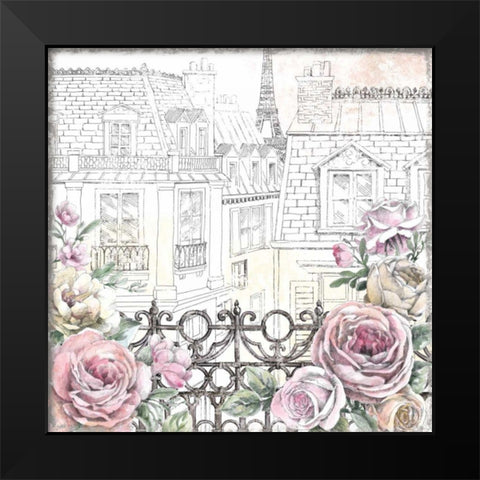 Paris Roses II Black Modern Wood Framed Art Print by Grove, Beth