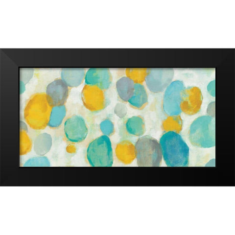 Painted Pebbles  Black Modern Wood Framed Art Print by Vassileva, Silvia