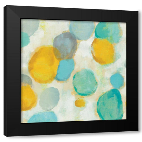 Painted Pebbles II Black Modern Wood Framed Art Print by Vassileva, Silvia