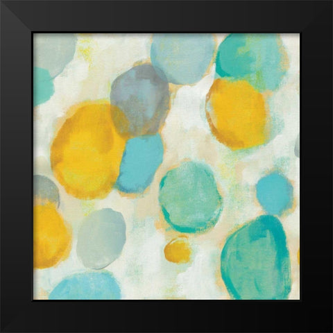Painted Pebbles II Black Modern Wood Framed Art Print by Vassileva, Silvia