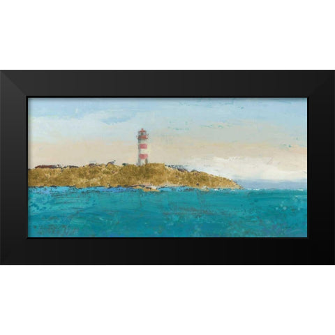 Lighthouse Seascape I v3 Crop Black Modern Wood Framed Art Print by Wiens, James