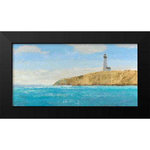 Lighthouse Seascape II Crop II  Black Modern Wood Framed Art Print by Wiens, James