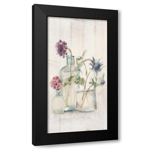 Blossoms on Birch II Panel Black Modern Wood Framed Art Print with Double Matting by Blum, Cheri