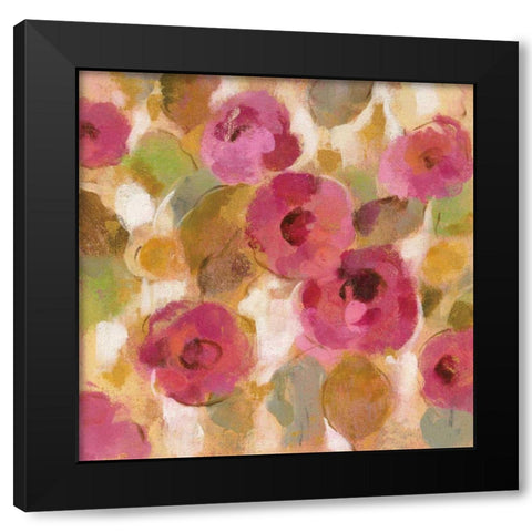 Glorious Pink Floral III Black Modern Wood Framed Art Print by Vassileva, Silvia